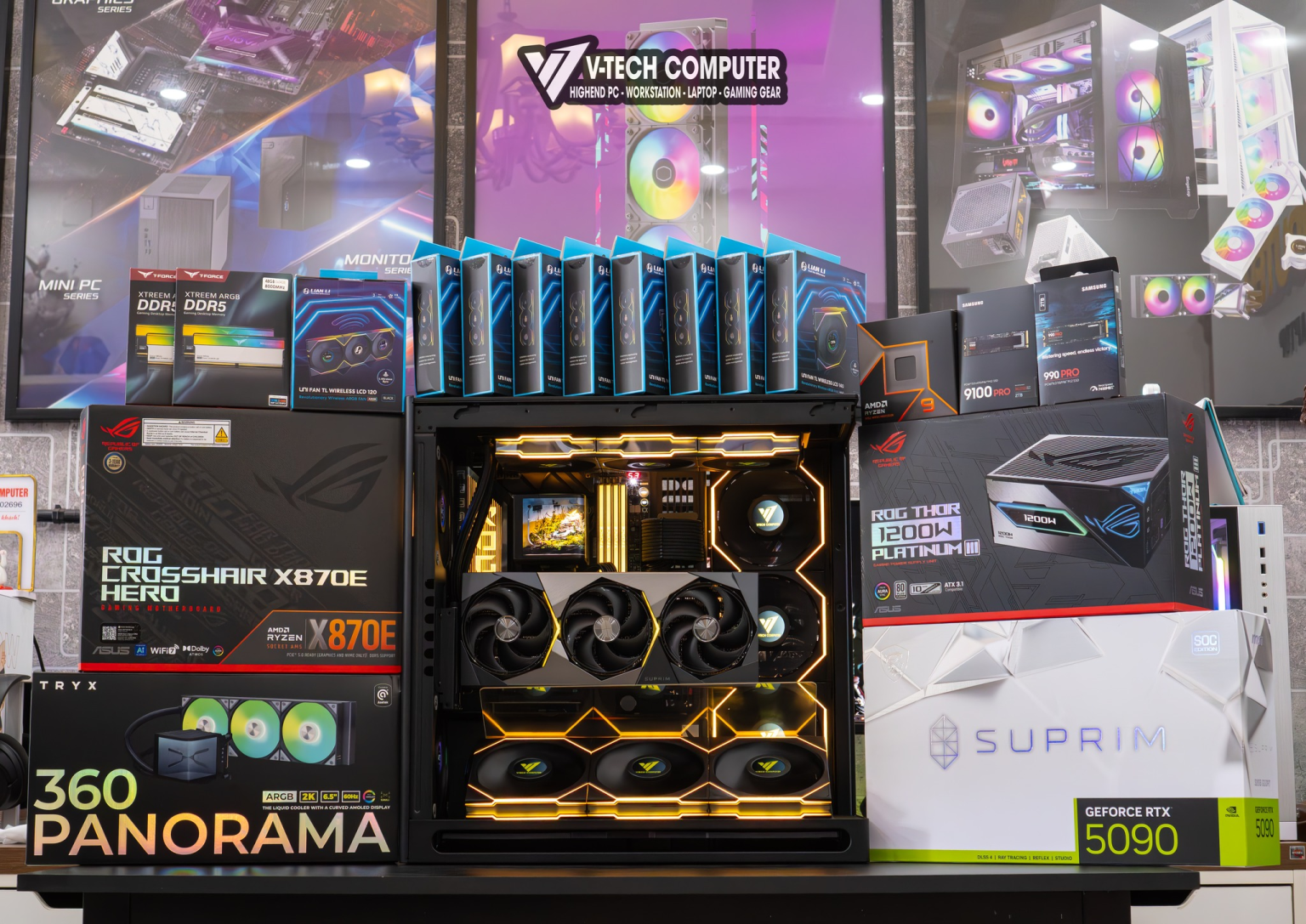 Vtech Computer Rj9 VTECH HI-END 1 | R9 9950X3D | Ram 64GB | RTX 5090 - V-Tech Computer ...