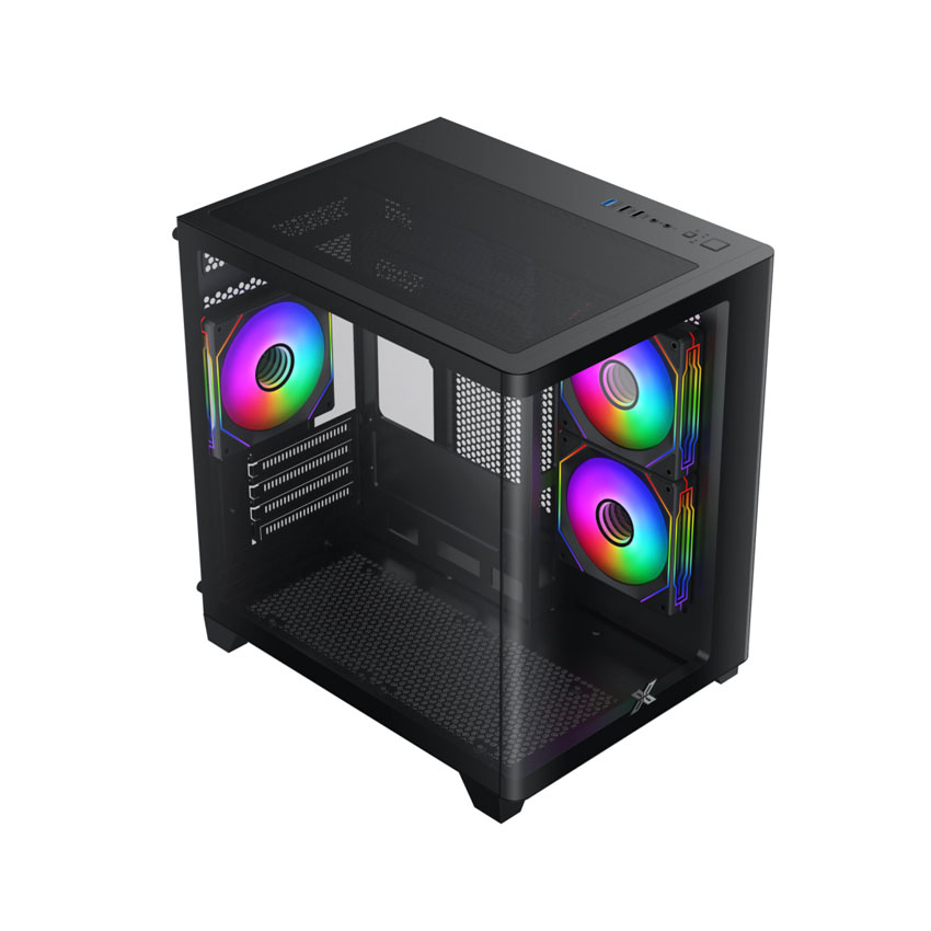 Vỏ case XIGMATEK PANO M NANO 3GF (mATX/Màu đen/3fan) - Ảnh 4