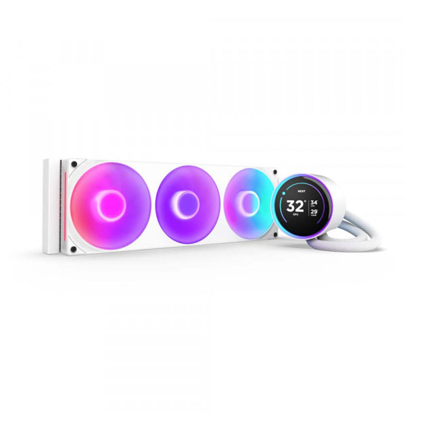 Tản nhiệt nước NZXT KRAKEN PLUS 360 RGB V2 WHITE - 360MM