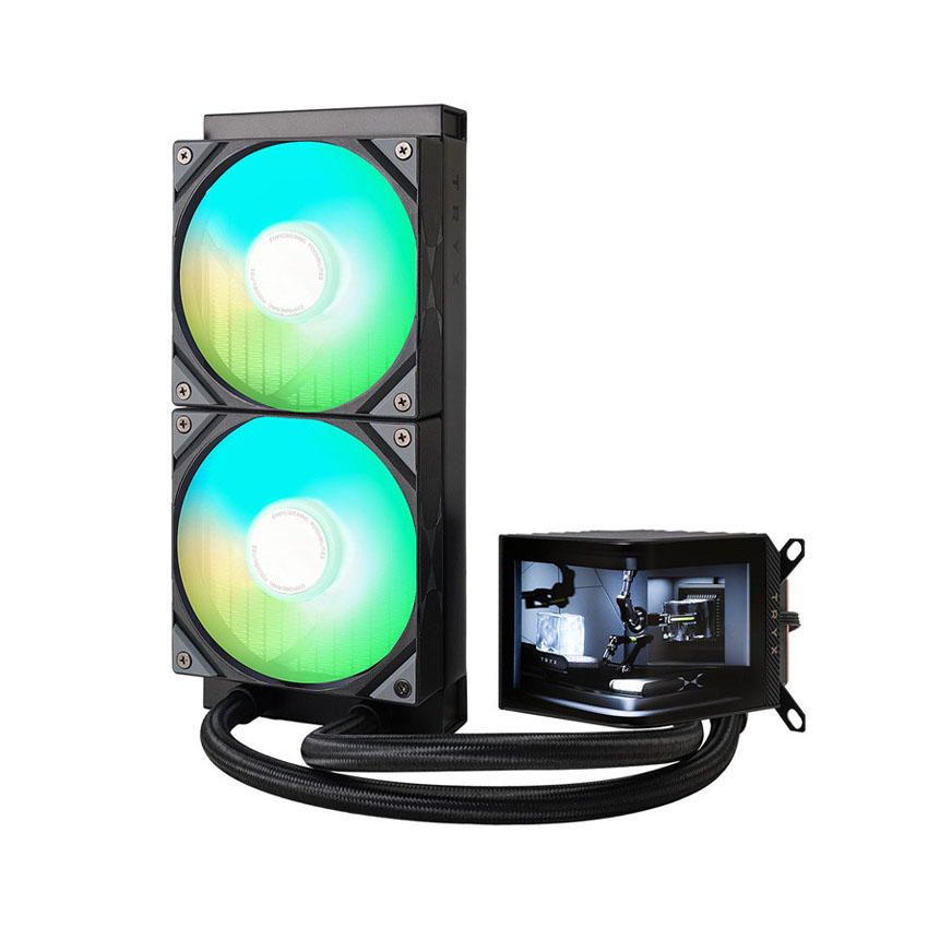Tản nhiệt nước TRYX PANORAMA 240 ARGB Black (Màn 2k 6.5"/Bơm ASETEK 8v2)