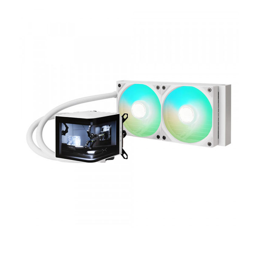 Tản nhiệt nước TRYX PANORAMA 240 ARGB White (Màn 2k 6.5"/Bơm ASETEK 8v2) - Ảnh 6