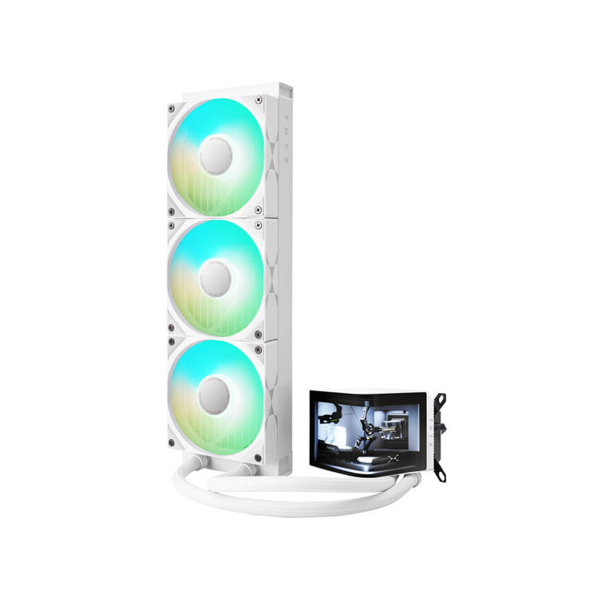 Tản nhiệt nước TRYX PANORAMA SE 360 ARGB White (Màn 2k 6.5"/Bơm ASETEK Adela)