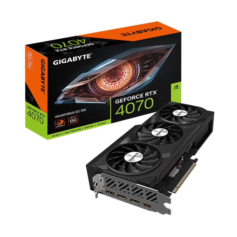 VGA Gigabyte RTX 4070 Windforce OC 12GB (N4070WF3 OC-12GD)