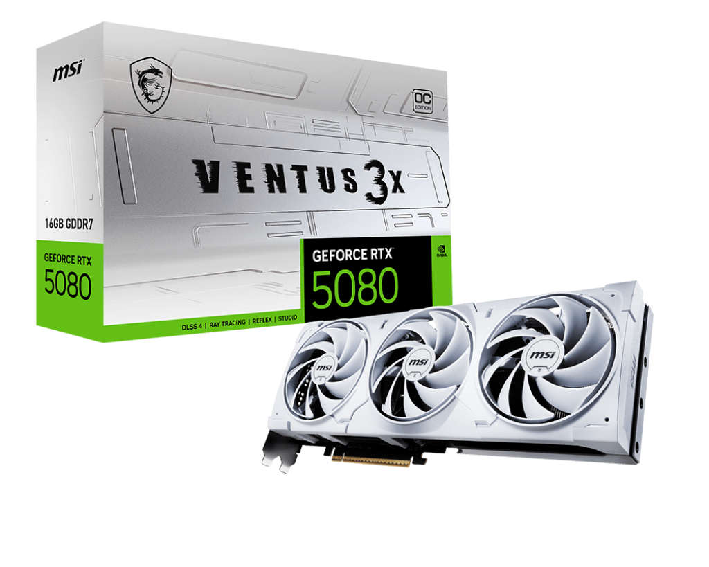 VGA MSI RTX 5080 16GB VENTUS 3X OC WHITE