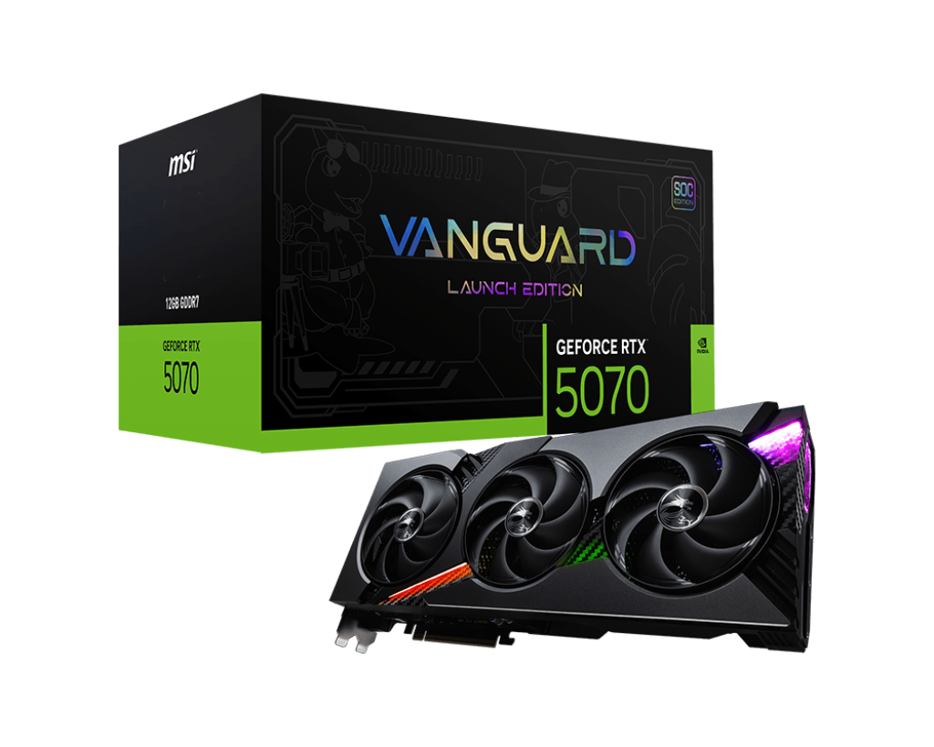 VGA MSI GeForce RTX 5070 12G VANGUARD SOC LAUNCH EDITION