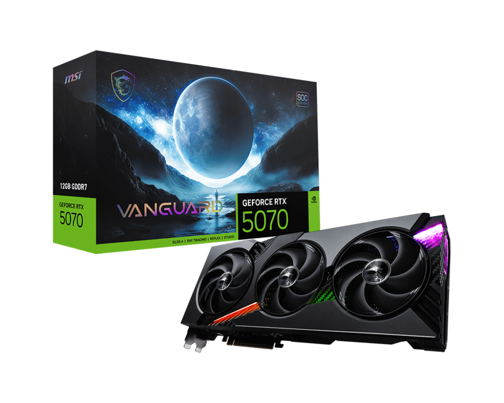 VGA MSI GeForce RTX 5070 12G VANGUARD SOC