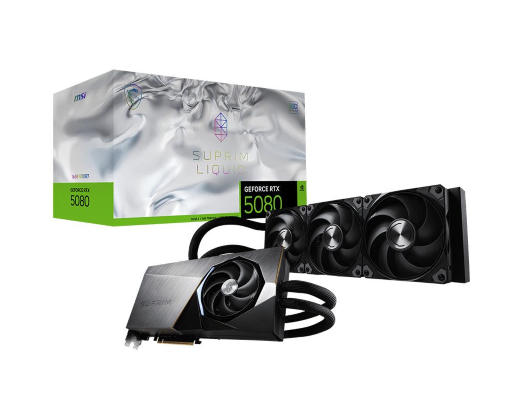 VGA MSI RTX 5080 16GB SUPRIM LIQUID SOC